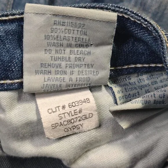 Robin's Jean Blue Straight Leg Jeans with Gold Accents - Picture 12 of 15